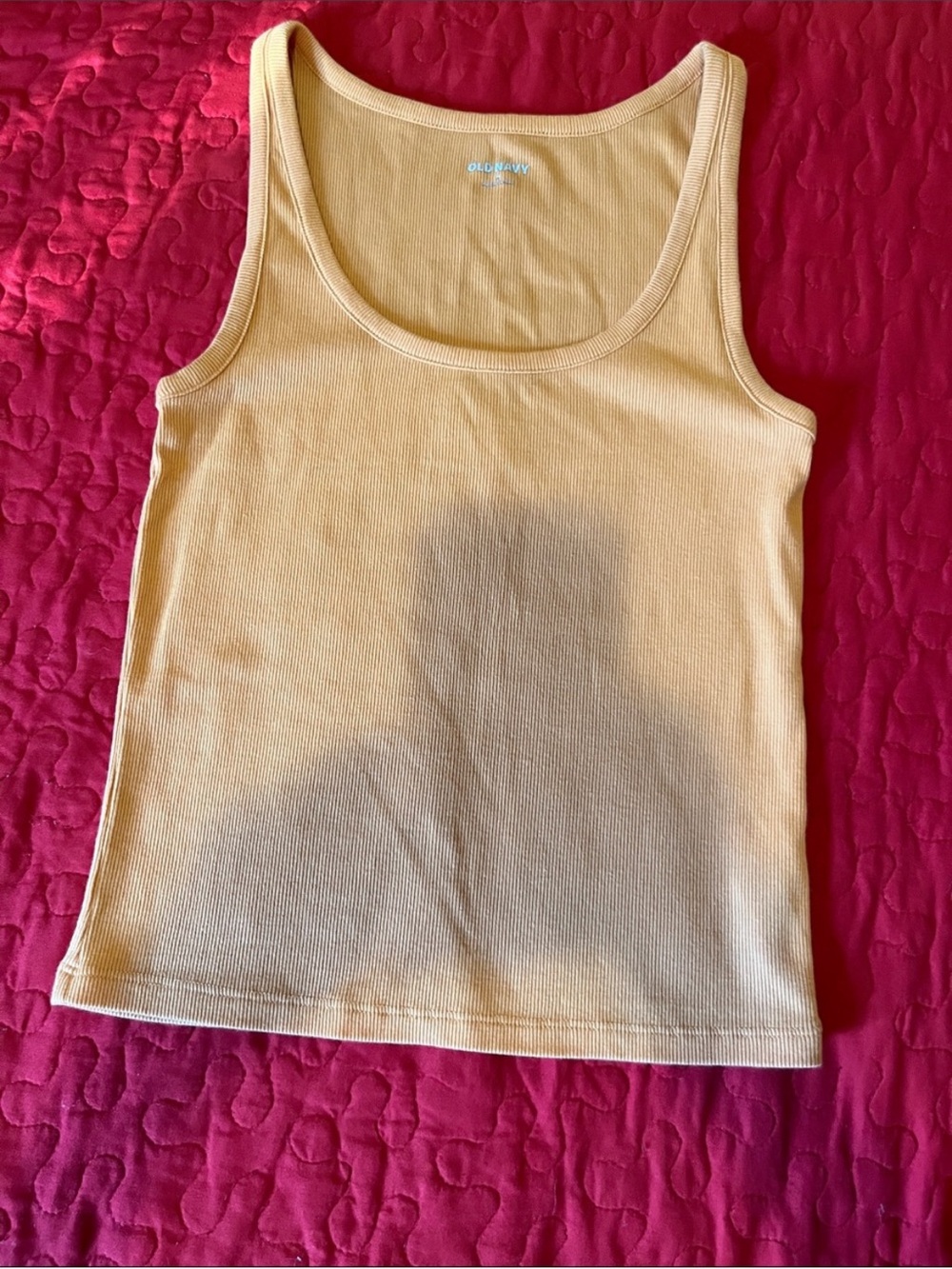 Old Navy Yellow Ribbed Tank Top - Picture 3 of 4